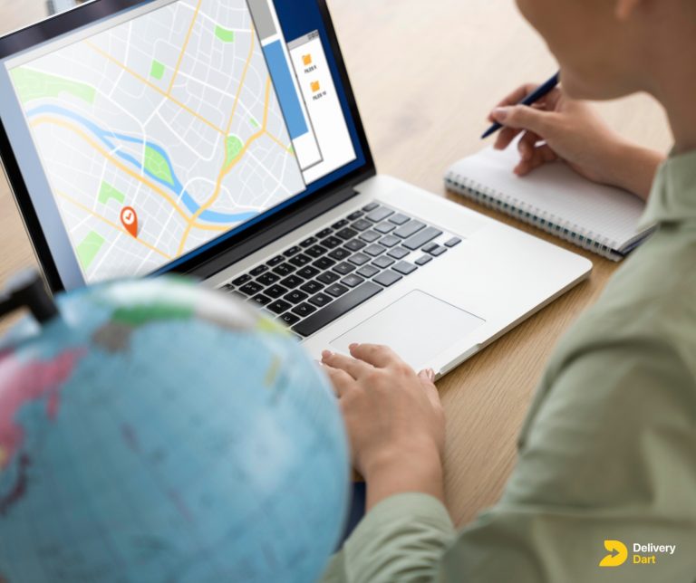 using gps tracking system for operations along with DeliveryDart logo