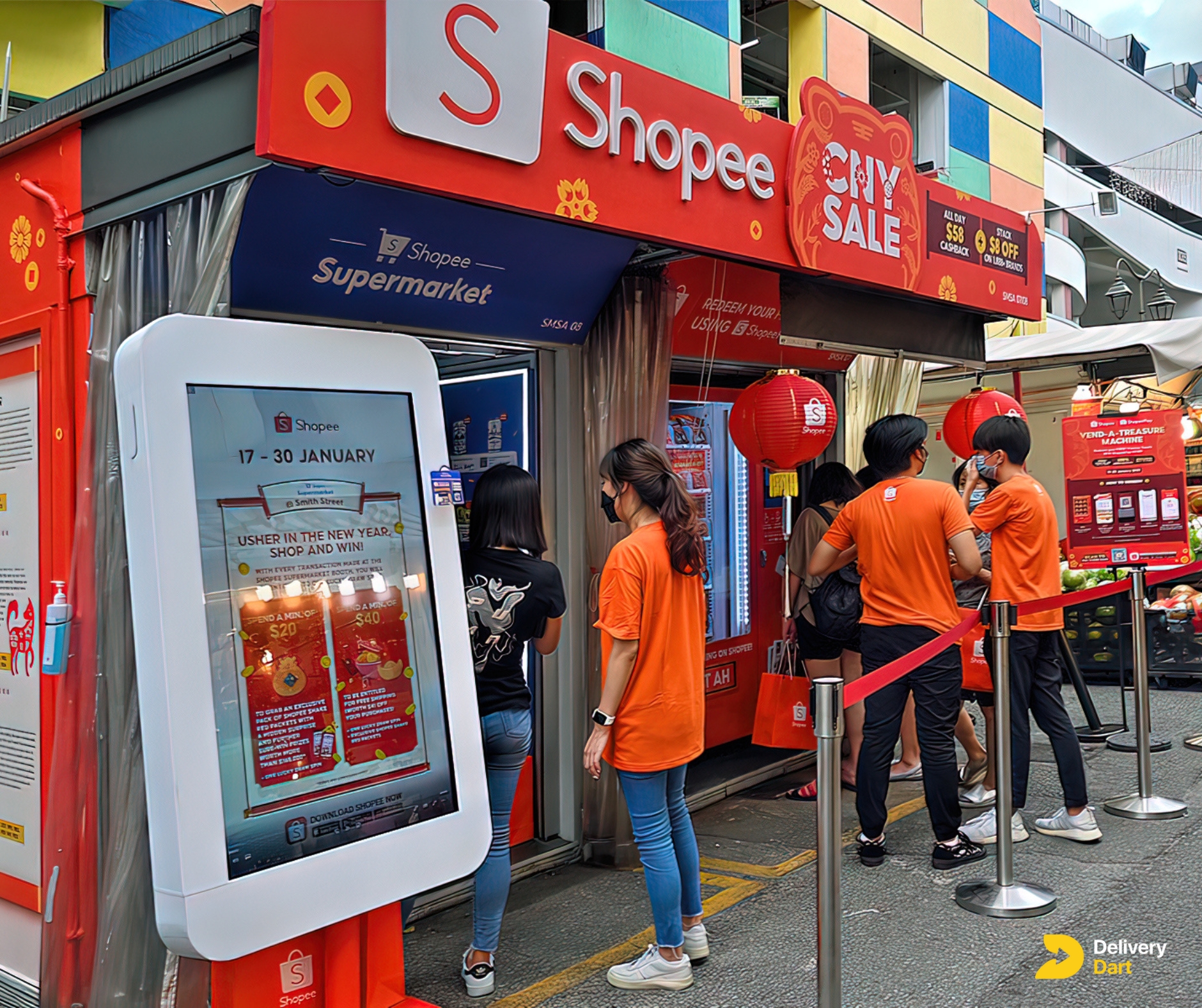 shopee delivery centre along with DeliveryDart logo