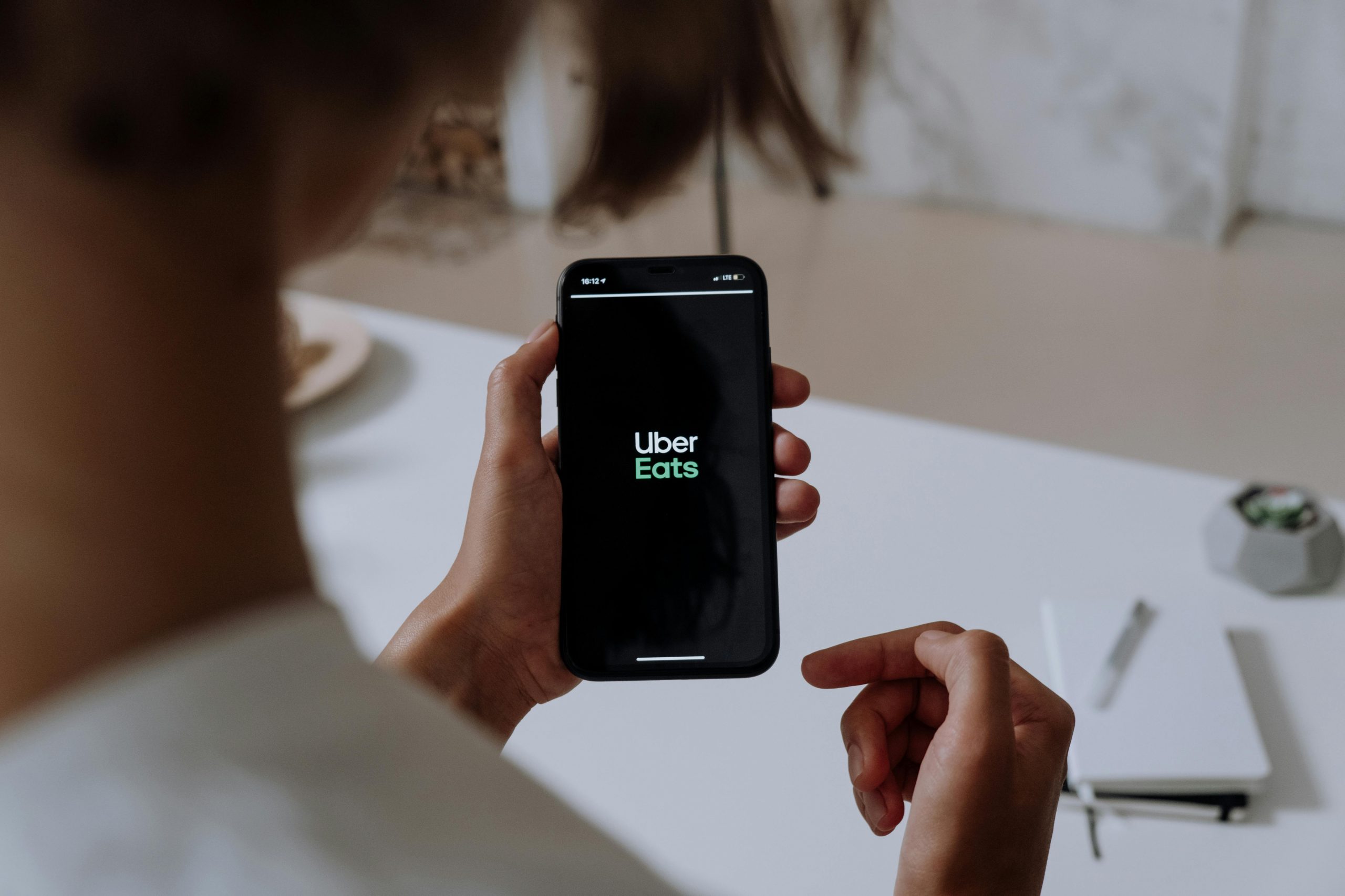 uber eats app on mobile phone